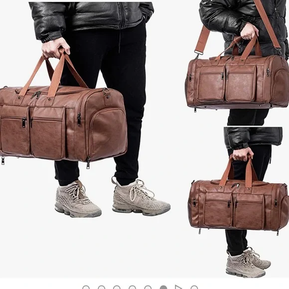 NWT Faux Leather Travel Bag - Picture 11 of 12